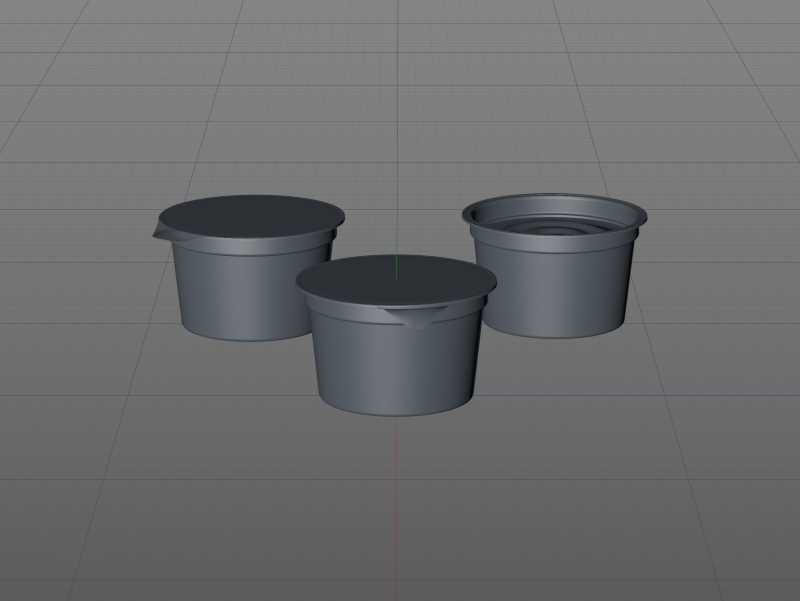 premium 3D model of Yoghurt MINIS 100ml Plastic cup