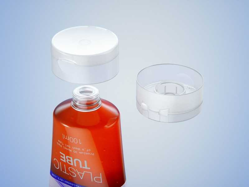 Face wash gel plastic tube 100ml packaging 3d model