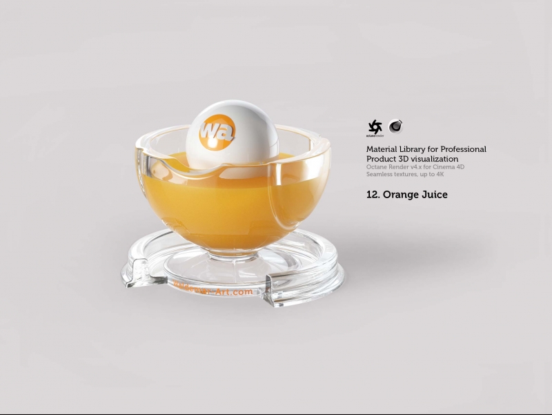 Octane 4+  for Cinema 4D (compatible with version 2024) Materials Pack 2 - Liquids and Food [27 items] (Jam, Butter, Milk, Yoghurt, Pesto, Honey, Beer, Wine etc)