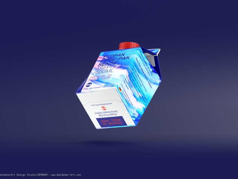 Elopak Pure-Pak Sense Linea 500ml Carton packaging 3D model