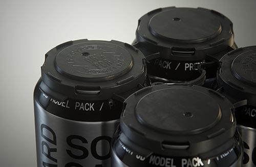 Body Wash/Shower Mousse 200ml metal bottle packaging 3D model