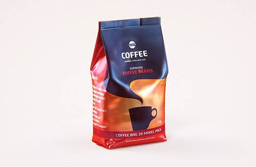 Coffee Cream 200g packaging 3d model of a plastic package
