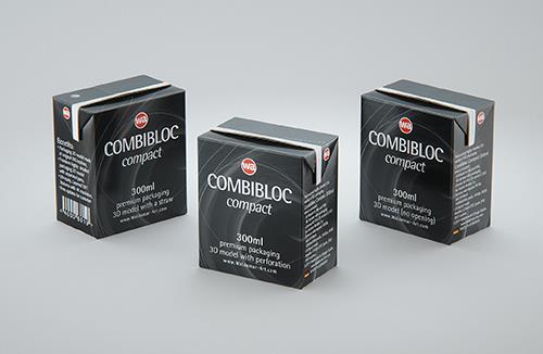 SIG Combibloc Standard 1000ml carton packaging 3d model with CombiSwift closure