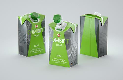 SIG CombiFit Magnum 1500ml carton packaging 3d model with CombiSwift