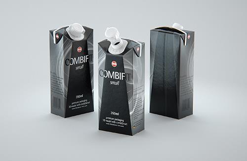 SIG PremiumFit (Combifit Premium) 1000ml with tethered cap SwiftCap premium carton packaging 3d model