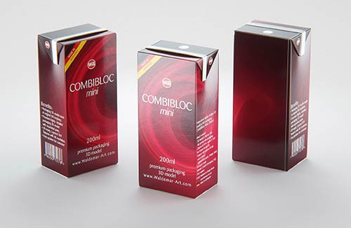 SIG combiFit Small 250ml with combiSmart closure packaging 3D model