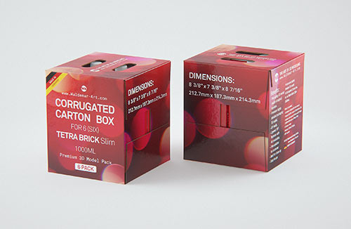 Tetra Pack Classic 200ml Professional packaging 3D model pak