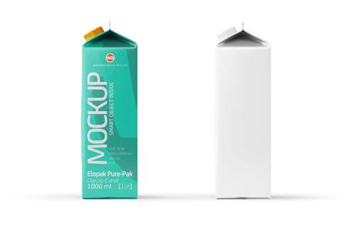 Packaging Mock-Up of Tetra Pack Top Aseptic Midi 330ml with Bajkal