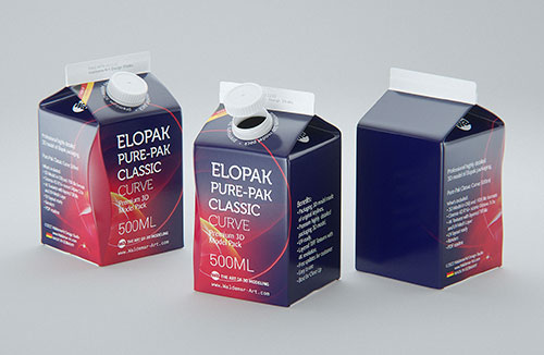 Packaging Mock-Up of Tetra Pack Top Aseptic Midi 330ml with Bajkal