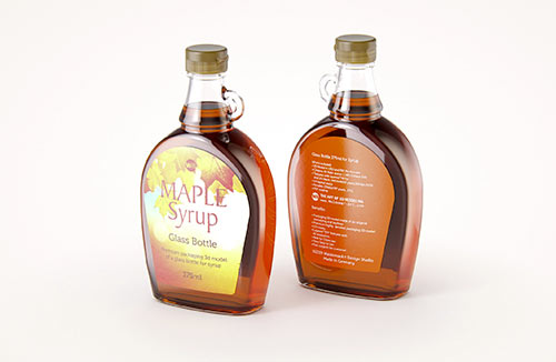 Maple Syrup Glass bottle 375ml 3D model pack (with a glass pattern)