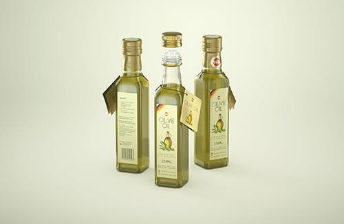 Lady - 3d model of a glass bottle for alcohol products