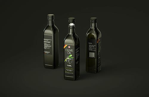 Kalamata Olive Spread (Paste) 130g glass jar packaging 3d model