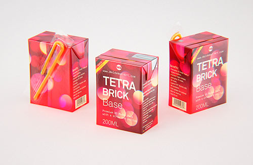 Packaging 3d model pak of Tetra Pack Prisma Square 500ml with StreamCap opening