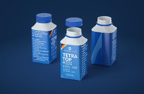 Carton Mockup of Tetra Pack Prisma 500ml Front View