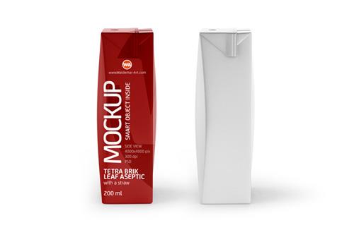 Elopak Pure-Pak Classic 1000ml (no opening) Premium carton packaging 3D model pack