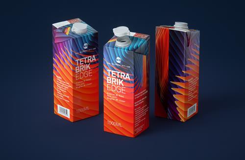 Tetra Pack Prisma EDGE 250ml Premium carton packaging 3D model pak