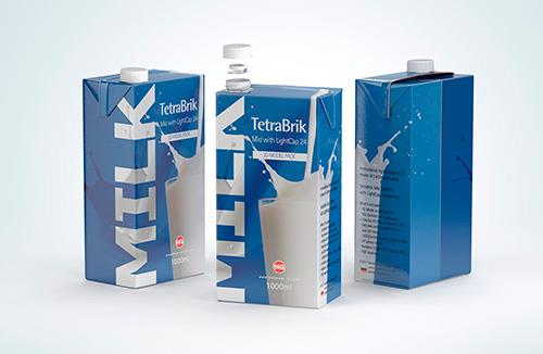 Tetra Pack Brik EDGE 250ml with tethered cap HeliCap 23 Pro packaging 3d model