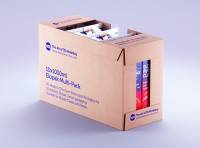 Premium multi-pack cardboard 3D model of 10x1000ml Elopak (Classic and Sense) carton packaging