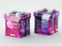 Premium Packaging 3D Model of carton packag for 4x330ml Tetra Prizma Square