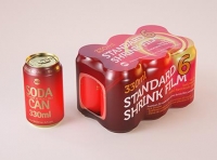 Premium packaging 3D Model of 6x330ml Standard Beer/Soda Cans in Shrink Film Wrap