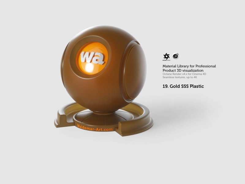 Octane 4+ for Cinema 4D (Compatible with version 2024) Materials Pack 1 - Hard Surfaces [27 items] (Glass, Plastic, Metal, Paper, Cork, PET etc)