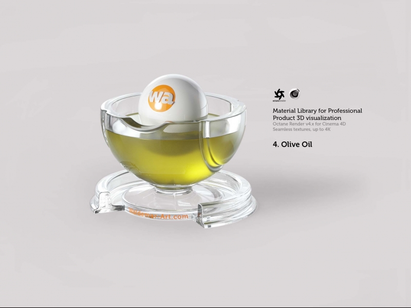 Octane 4+  for Cinema 4D (compatible with version 2024) Materials Pack 2 - Liquids and Food [27 items] (Jam, Butter, Milk, Yoghurt, Pesto, Honey, Beer, Wine etc)