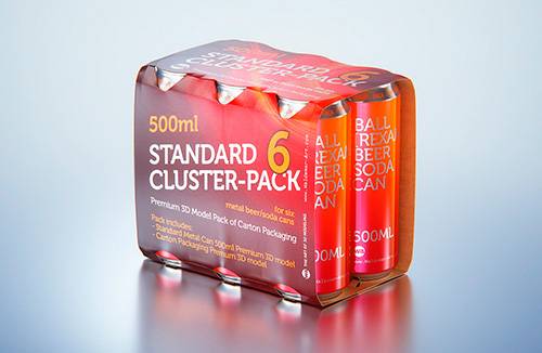 Tetra Pack Brick EDGE 500ml Premium packaging 3D model pak with SimplyTwist34 closer