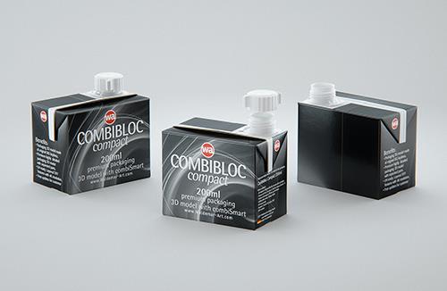 SIG CombiBloc Small 330ml with perforation and a straw hole packaging 3D model pak