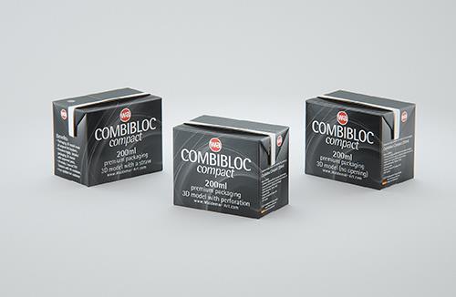 SIG combiFit Midi 500ml with combiSwift closure packaging 3D model