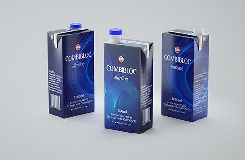 SIG CombiBloc Maxi 1500ml carton packaging 3d model with CombiSwift