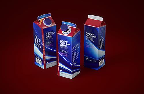 Premium Packaging 3d model pak of Tetra Pack Gemina Square 1000ml with StreamCap opening