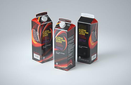 Milk Carton Packaging 3D model pak of Tetra Pack Evero Aseptic Base-D 1000ml with OrionTop O38A