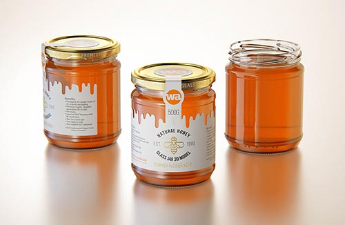 Sunny Fruit - packaging 3d model of a glass jar for jams and jelly