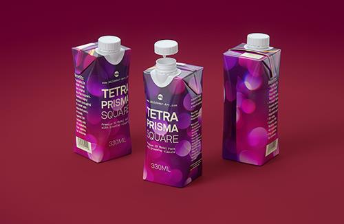 Elopak Pure-pak Sense 750ml prepium juice carton packaging 3D model pack
