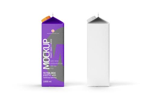 Packaging 3D model pak of Tetra Pack Top Base 750ml with tethered cap C38 Pro