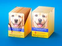 Premium 3D model of carton multi-pack packaging for 8x85g plastic pouches of pet food